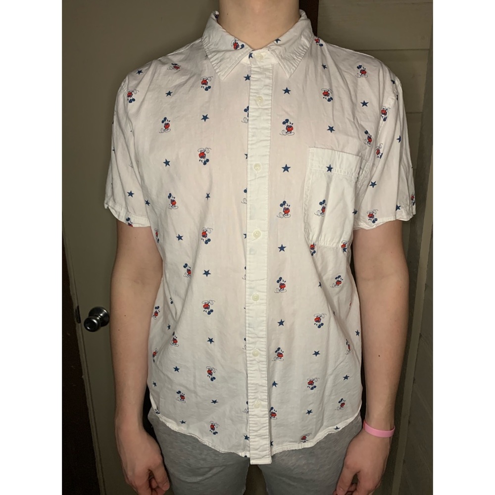 Mickey Mouse Button Up